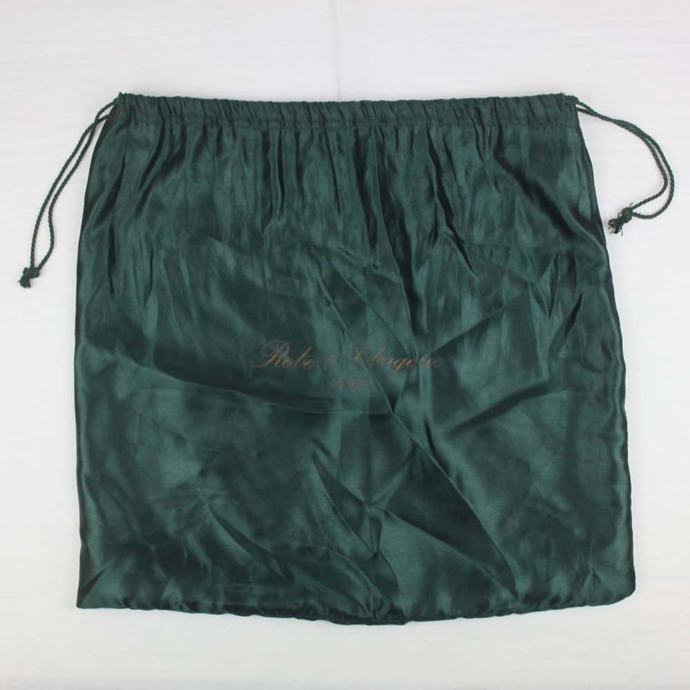 Robert Clergerie 15x14 Satin-like Evergreen Double Drawstring Dustbag
